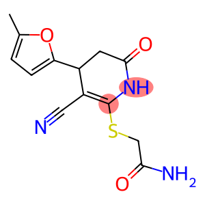 2-{[3-cyano-4-(5-methyl-2-furyl)-6-oxo-1,4,5,6-tetrahydro-2-pyridinyl]sulfanyl}acetamide