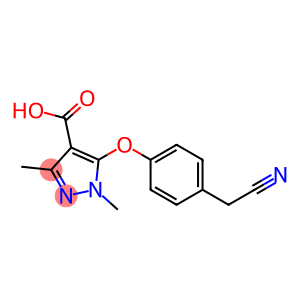 5-[4-(cyanomethyl)phenoxy]-1,3-dimethyl-1H-pyrazole-4-carboxylic acid