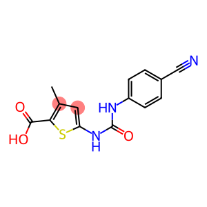 5-{[(4-cyanophenyl)carbamoyl]amino}-3-methylthiophene-2-carboxylic acid