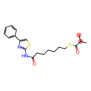 S-[6-(4-PHENYL-2-THIAZOLYLCARBAMOYL)HEXYL] THIOISOBUTYRATE