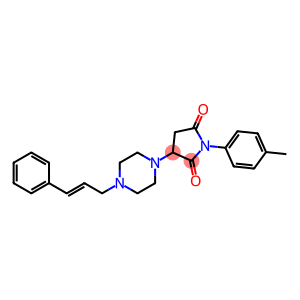 3-(4-cinnamyl-1-piperazinyl)-1-(4-methylphenyl)-2,5-pyrrolidinedione