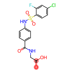 [(4-[[(4-CHLORO-2-FLUOROPHENYL)SULFONYL]AMINO]BENZOYL)AMINO]ACETIC ACID