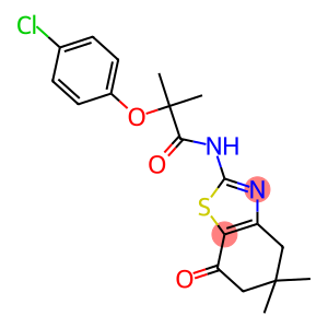 2-(4-CHLOROPHENOXY)-N-(5,5-DIMETHYL-7-OXO-4,5,6,7-TETRAHYDRO-1,3-BENZOTHIAZOL-2-YL)-2-METHYLPROPANAMIDE