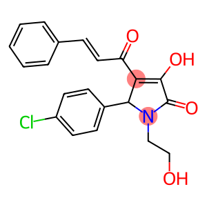 5-(4-CHLOROPHENYL)-3-HYDROXY-1-(2-HYDROXYETHYL)-4-[(2E)-3-PHENYLPROP-2-ENOYL]-1,5-DIHYDRO-2H-PYRROL-2-ONE