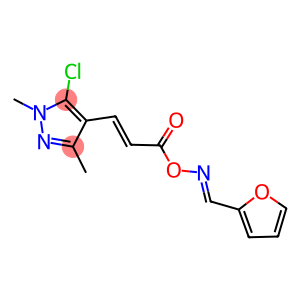 5-CHLORO-4-(3-([(2-FURYLMETHYLENE)AMINO]OXY)-3-OXOPROP-1-ENYL)-1,3-DIMETHYL-1H-PYRAZOLE