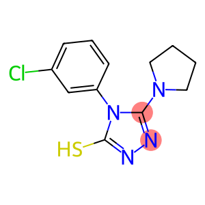 4-(3-CHLOROPHENYL)-5-PYRROLIDIN-1-YL-4H-1,2,4-TRIAZOLE-3-THIOL