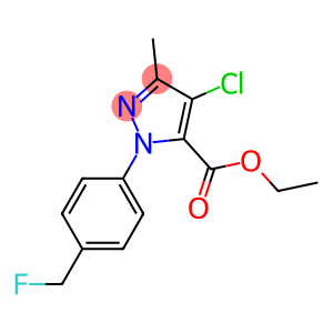 4-CHLORO-1-[4-(FLUOROMETHYL)PHENYL]-3-METHYL-1H-PYRAZOLE-5-CARBOXYLIC ACID ETHYL ESTER