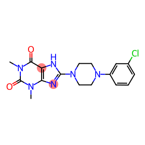 8-[4-(3-CHLOROPHENYL)PIPERAZIN-1-YL]-1,3-DIMETHYL-3,7-DIHYDRO-1H-PURINE-2,6-DIONE