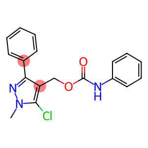 (5-CHLORO-1-METHYL-3-PHENYL-1H-PYRAZOL-4-YL)METHYL N-PHENYLCARBAMATE