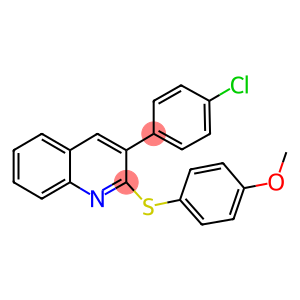 4-([3-(4-CHLOROPHENYL)-2-QUINOLINYL]SULFANYL)PHENYL METHYL ETHER