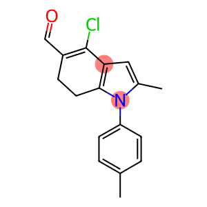 4-CHLORO-2-METHYL-1-P-TOLYL-6,7-DIHYDRO-1H-INDOLE-5-CARBALDEHYDE