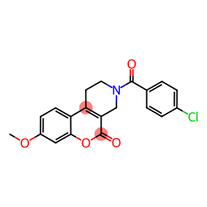 3-(4-CHLOROBENZOYL)-8-METHOXY-1,2,3,4-TETRAHYDRO-5H-CHROMENO[3,4-C]PYRIDIN-5-ONE