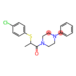 2-(4-CHLOROPHENYLTHIO)-1-(4-PHENYLPIPERAZINYL)PROPAN-1-ONE