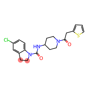 5-CHLORO-N-[1-(2-THIENYLACETYL)PIPERIDIN-4-YL]INDOLINE-1-CARBOXAMIDE