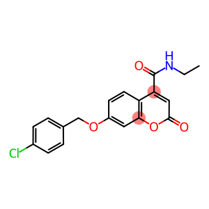 7-(4-CHLOROBENZYLOXY)-N-ETHYL-2-OXO-1-BENZOPYRAN-4-CARBOXAMIDE