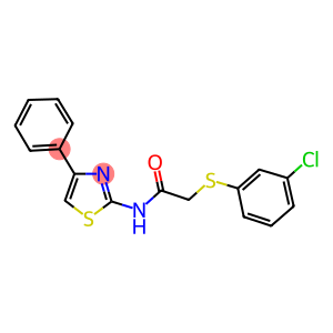2-[(3-CHLOROPHENYL)SULFANYL]-N-(4-PHENYL-1,3-THIAZOL-2-YL)ACETAMIDE