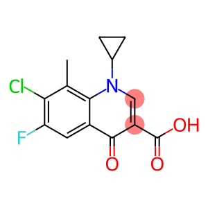 8-甲基-1-环丙基-6-氟-7-氯-1,4-二氢-4-羰基喹啉-3-羧酸