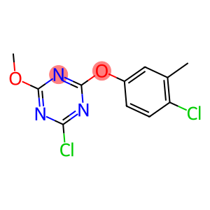 2-CHLORO-4-(4-CHLORO-3-METHYLPHENOXY)-6-METHOXY-1,3,5-TRIAZINE