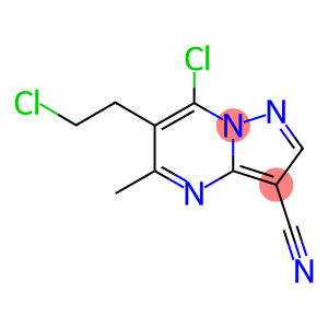 7-CHLORO-6-(2-CHLOROETHYL)-5-METHYLPYRAZOLO[1,5-A]PYRIMIDINE-3-CARBONITRILE