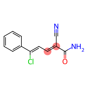 5-CHLORO-2-CYANO-5-PHENYLPENTA-2,4-DIENAMIDE, TECH