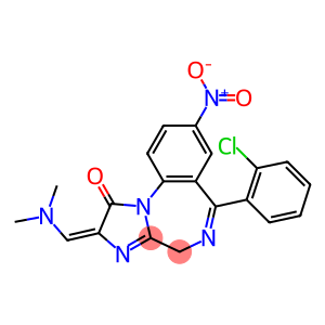 6-(2-CHLOROPHENYL)-2,4-DIHYDRO-2-[(DIMETHYLAMINO)METHYLENE]8-NITROIMIDAZO[1,2-A][1,4]BENZODIAZEPIN-1-ONE