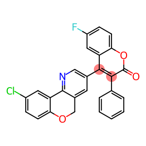 4-(9-CHLORO-5H-CHROMENO[4,3-B]PYRIDIN-3-YL)-6-FLUORO-3-PHENYL-2H-CHROMEN-2-ONE
