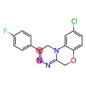 6-CHLORO-3-(4-FLUOROPHENYL)-4,10-DIHYDRO-9-OXA-1,2,4A-TRIAZA-PHENANTHRENE