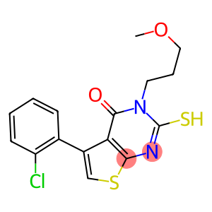 5-(2-CHLOROPHENYL)-2-MERCAPTO-3-(3-METHOXYPROPYL)THIENO[2,3-D]PYRIMIDIN-4(3H)-ONE