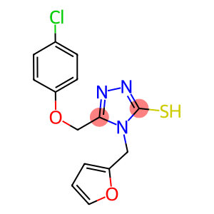 5-[(4-CHLOROPHENOXY)METHYL]-4-(2-FURYLMETHYL)-4H-1,2,4-TRIAZOLE-3-THIOL