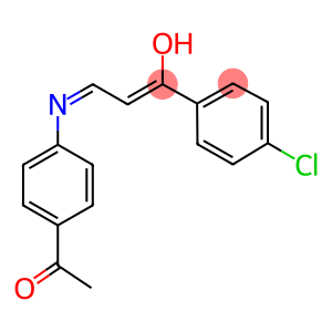 1-(4-([3-(4-CHLOROPHENYL)-3-HYDROXY-2-PROPENYLIDENE]AMINO)PHENYL)ETHANONE