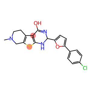 2-[5-(4-CHLOROPHENYL)-2-FURYL]-7-METHYL-1,2,5,6,7,8-HEXAHYDROPYRIDO[4',3':4,5]THIENO[2,3-D]PYRIMIDIN-4-OL