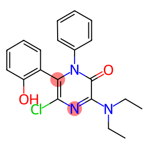 5-CHLORO-3-(DIETHYLAMINO)-6-(2-HYDROXYPHENYL)-1-PHENYLPYRAZIN-2(1H)-ONE