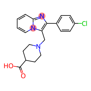 1-[2-(4-CHLORO-PHENYL)-IMIDAZO[1,2-A]PYRIDIN-3-YLMETHYL]-PIPERIDINE-4-CARBOXYLIC ACID