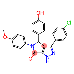 3-(4-CHLOROPHENYL)-4-(4-HYDROXYPHENYL)-5-(4-METHOXYPHENYL)-4,5-DIHYDROPYRROLO[3,4-C]PYRAZOL-6(1H)-ONE