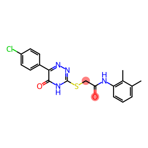 2-{[6-(4-CHLOROPHENYL)-5-OXO-4,5-DIHYDRO-1,2,4-TRIAZIN-3-YL]THIO}-N-(2,3-DIMETHYLPHENYL)ACETAMIDE