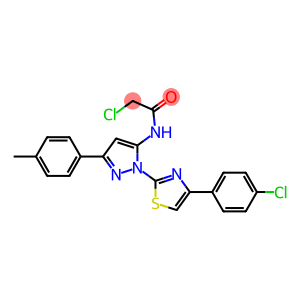 2-CHLORO-N-[1-[4-(4-CHLOROPHENYL)-1,3-THIAZOL-2-YL]-3-(4-METHYLPHENYL)-1H-PYRAZOL-5-YL]ACETAMIDE