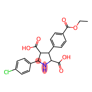 5-(4-CHLOROPHENYL)-3-(4-ETHOXYCARBONYLPHENYL)-2,4-PYRROLIDINEDICARBOXYLIC ACID