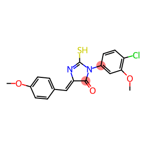 3-(4-CHLORO-3-METHOXY-PHENYL)-2-MERCAPTO-5-(4-METHOXY-BENZYLIDENE)-3,5-DIHYDRO-IMIDAZOL-4-ONE