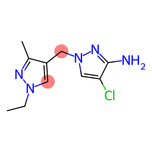 4-CHLORO-1-(1-ETHYL-3-METHYL-1 H-PYRAZOL-4-YLMETHYL)-1 H-PYRAZOL-3-YLAMINE
