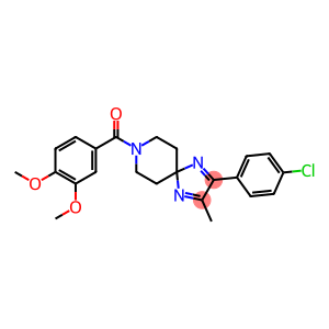 2-(4-CHLOROPHENYL)-8-(3,4-DIMETHOXYBENZOYL)-3-METHYL-1,4,8-TRIAZASPIRO[4.5]DECA-1,3-DIENE