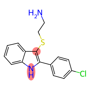 2-([2-(4-CHLOROPHENYL)-1H-INDOL-3-YL]THIO)ETHANAMINE