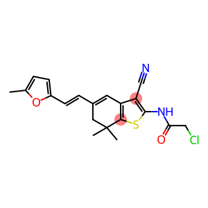 2-CHLORO-N-[3-CYANO-7,7-DIMETHYL-5-[2-(5-METHYL-FURAN-2-YL)-VINYL]-6,7-DIHYDRO-BENZO[B]THIOPHEN-2-YL]-ACETAMIDE