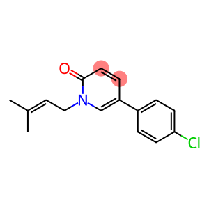 5-(4-CHLOROPHENYL)-1-(3-METHYLBUT-2-ENYL)PYRIDIN-2(1H)-ONE