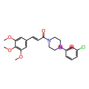 1-[4-(3-CHLOROPHENYL)PIPERAZINO]-3-(3,4,5-TRIMETHOXYPHENYL)-2-PROPEN-1-ONE