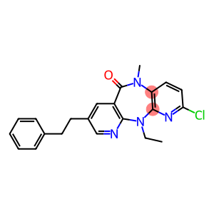 2-chloro-5,11-dihydro-11--ethyl-5-methyl-8-phenylethyl-6H-dipyrido(3,2-b-2',3'-e)(1,4)diazepin-6-one