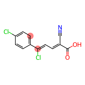 5-CHLORO-5-(4-CHLOROPHENYL)-2-CYANOPENTA-2,4-DIENOIC ACID