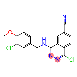 1-chloro-4-((3-chloro-4-methoxybenzyl)amino)-6-phthalazinecarbonitrile