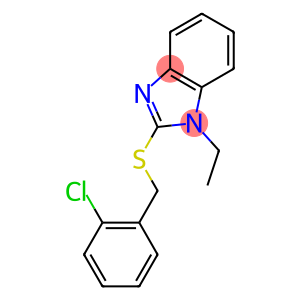 2-[(2-CHLOROBENZYL)THIO]-1-ETHYL-1H-BENZIMIDAZOLE