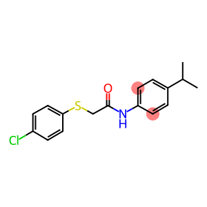 2-[(4-CHLOROPHENYL)SULFANYL]-N-(4-ISOPROPYLPHENYL)ACETAMIDE