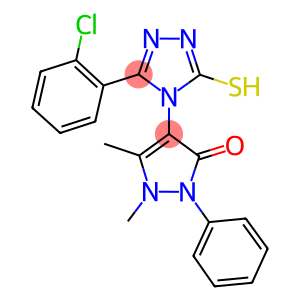 4-[3-(2-CHLORO-PHENYL)-5-MERCAPTO-[1,2,4]TRIAZOL-4-YL]-1,5-DIMETHYL-2-PHENYL-1,2-DIHYDRO-PYRAZOL-3-ONE